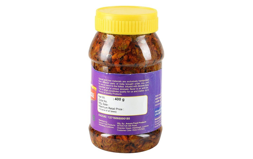 Aroura Karela Pickle (In Mustard Oil)   Glass Jar  400 grams